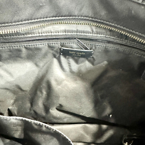 KATE SPADE Canvas Black Side Pocket Diaper Bag Multi Pocket Medium - Picture 5 of 11